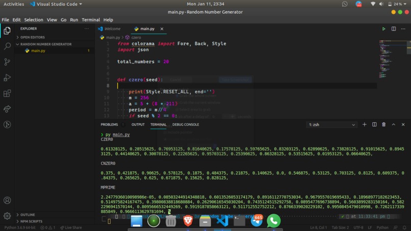 random number generator – screenshot 1