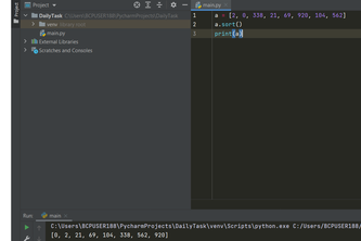 Write Code to Sort a List