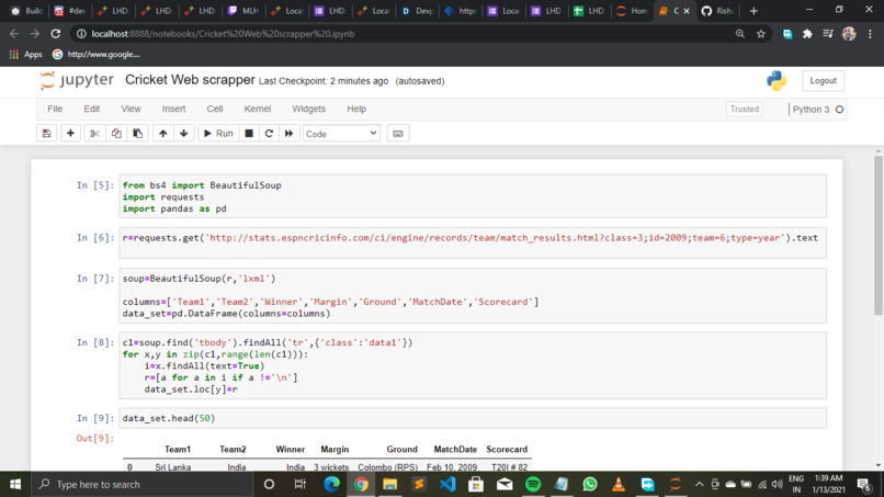Cricket  Web Scrapper – screenshot 1