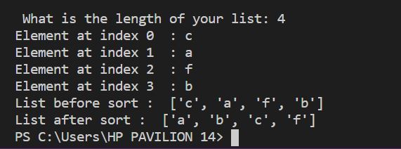 Sort list – screenshot 3
