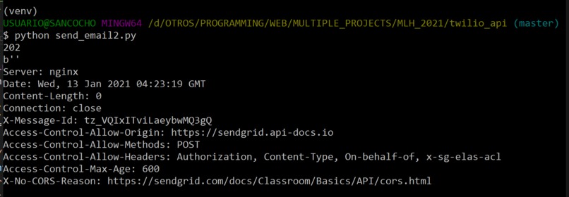 Sending Cool Emails With Twilio API! – screenshot 1
