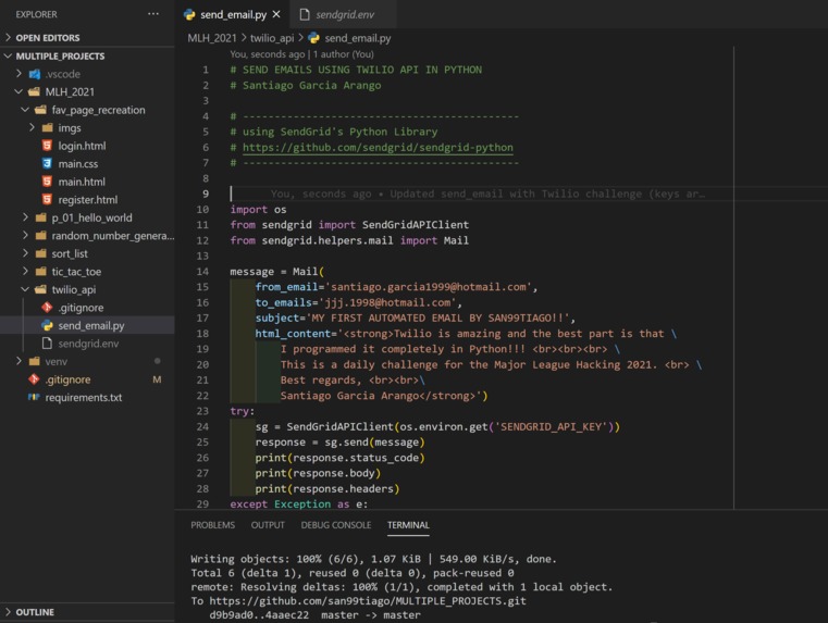 Sending Cool Emails With Twilio API! – screenshot 3