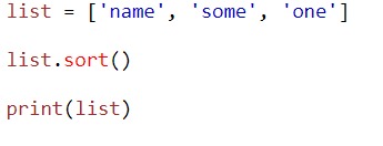 sort a list – screenshot 1