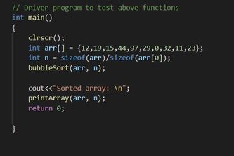 Code to sort a list