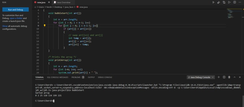 Bubble-sort – screenshot 1
