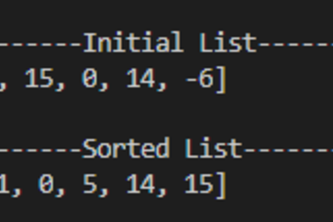 List Sort