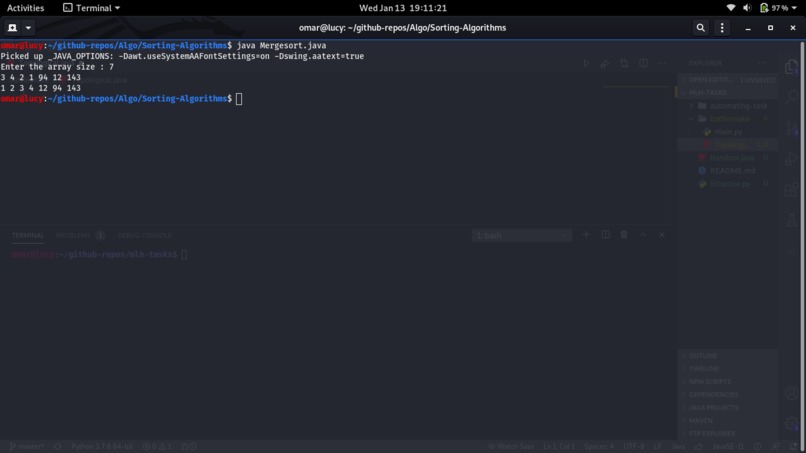 sorting – screenshot 1