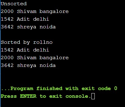 Program-to-Sort-a-List – screenshot 1