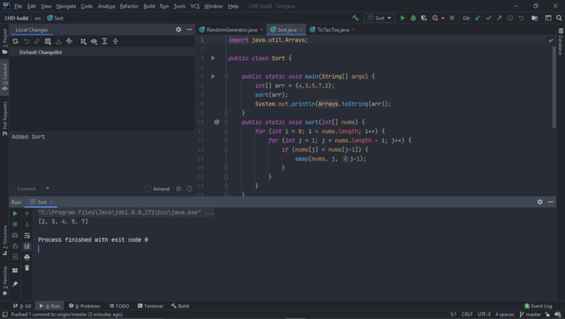 Write Code to Sort a List – screenshot 1