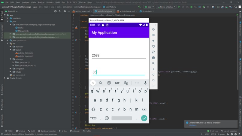 Exploring Android Emulator – screenshot 1