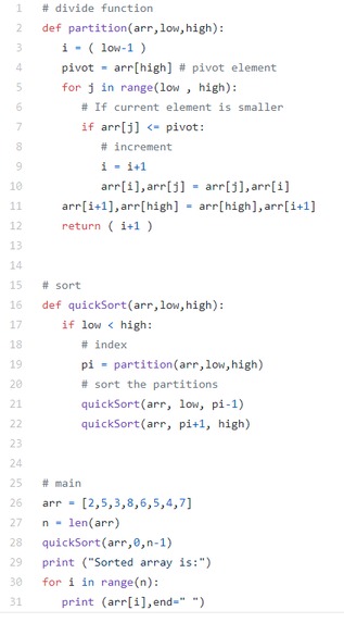 Code to Sort a List – screenshot 1