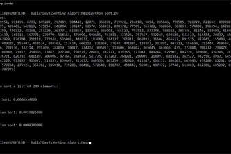 Sorting techniques with time calculation