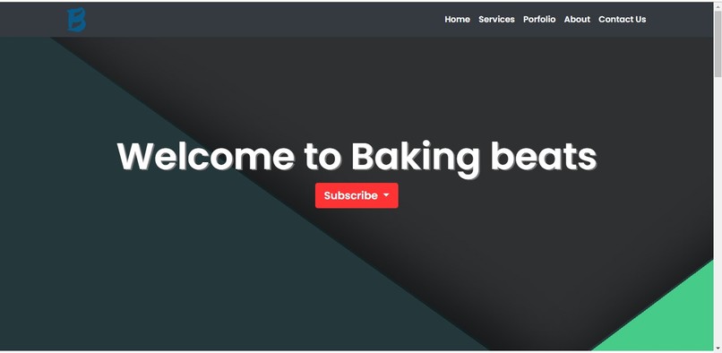 Logo for a webpage named Baking Beats – screenshot 2