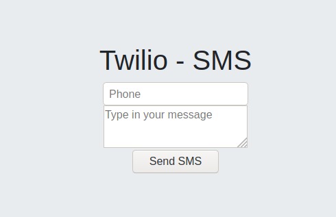 Send SMS using Twilio API – screenshot 1
