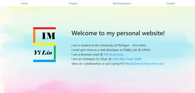 Personal Github Portfolio Site – screenshot 1