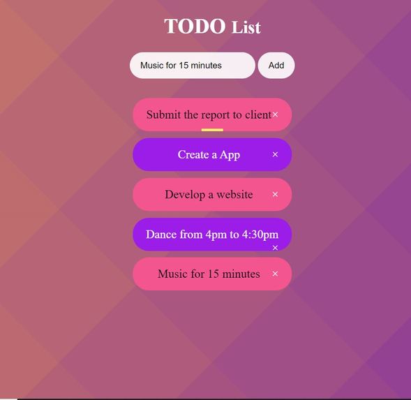 Todo List – screenshot 1