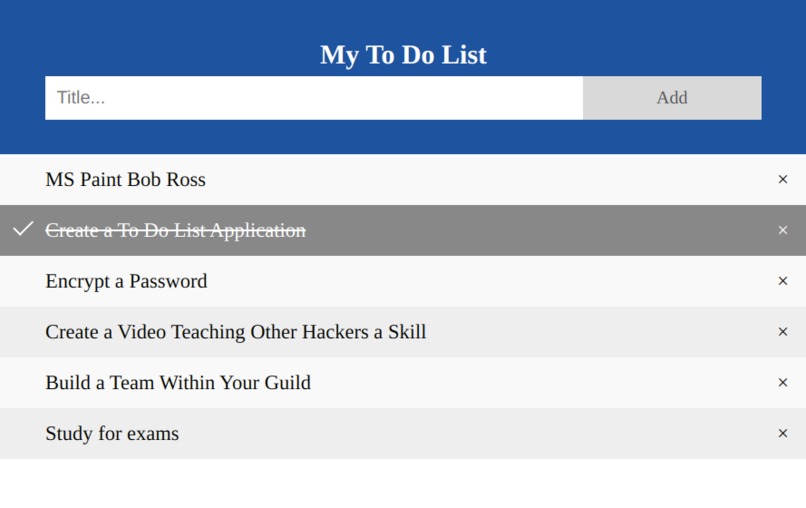 To Do List App – screenshot 1