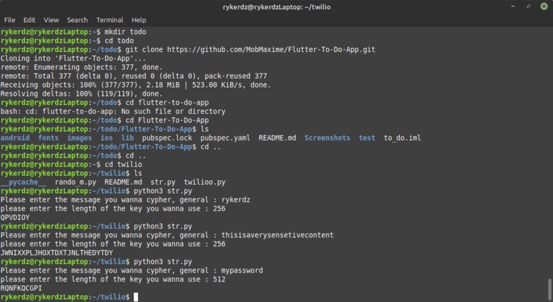 encryption – screenshot 1