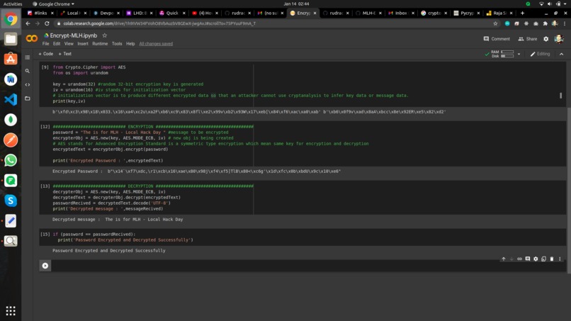 Encryption of Password – screenshot 1