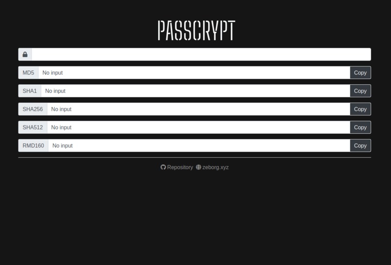 PASSCRYPT – screenshot 1