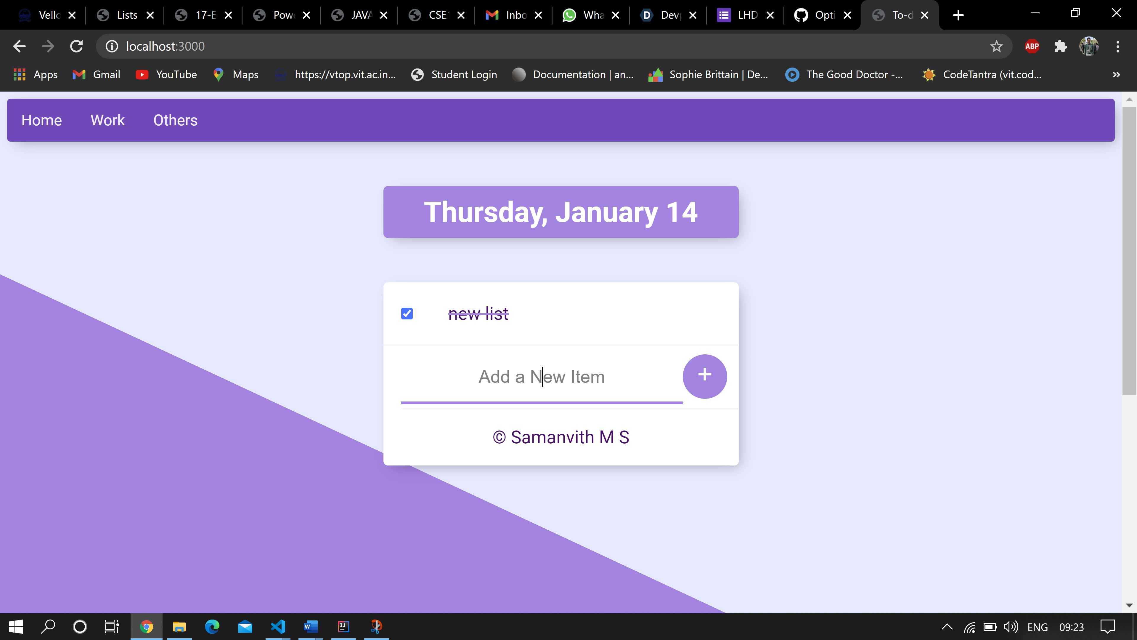 Todo list application | Devpost