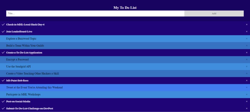 ToDoList – screenshot 1