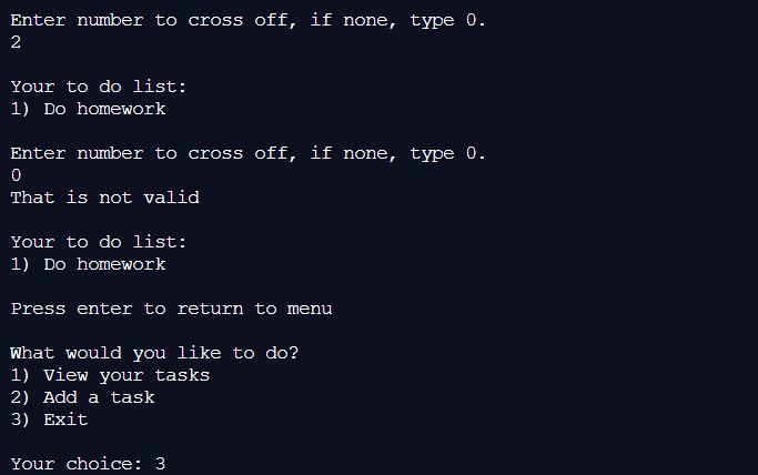 To-Do List – screenshot 1