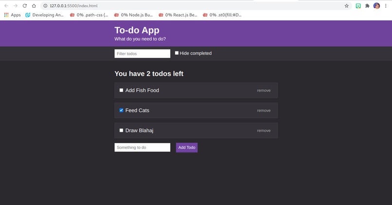 Todos App – screenshot 1
