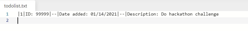 My Todo list Program – screenshot 1