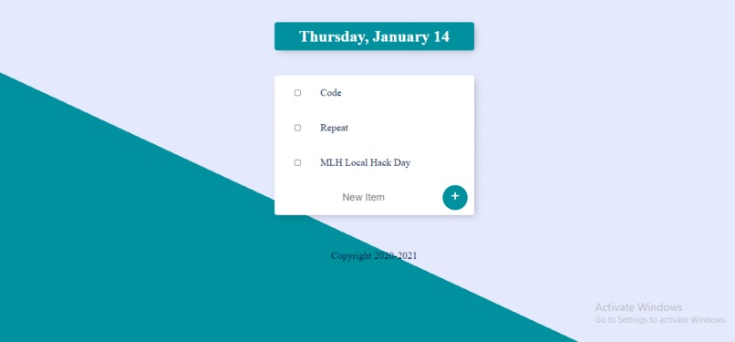 Todo List – screenshot 2