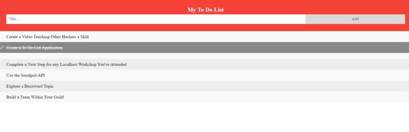 TO DO List App – screenshot 1