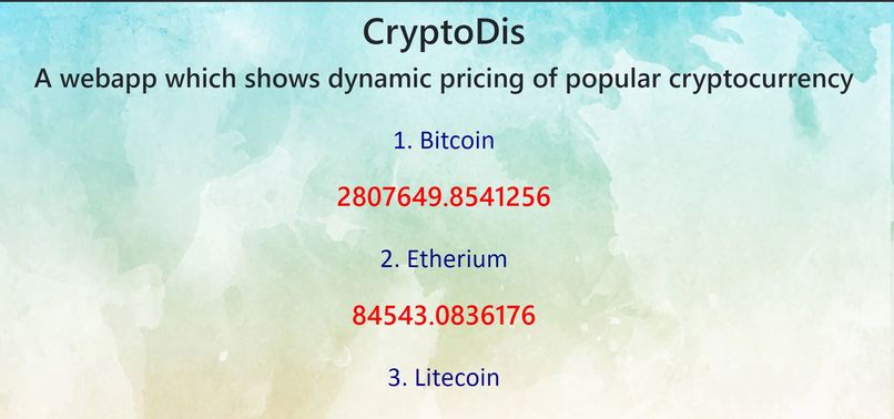 Fintech App Crypto Prices – screenshot 1