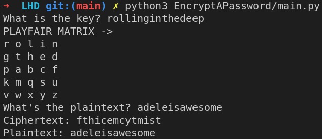 Encryption – screenshot 1