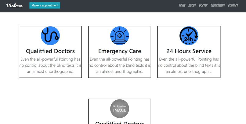 Medcare - A health website – screenshot 2