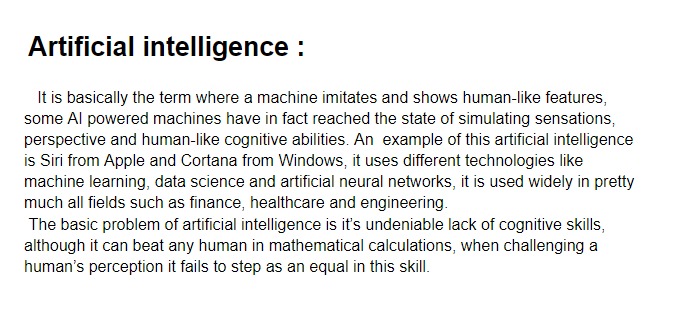 Artificial intellgence  – screenshot 1