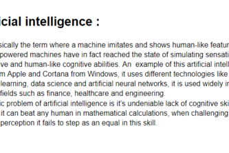 Artificial intellgence 
