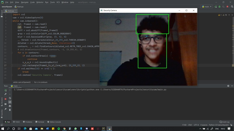 Security_Cam using openCV (BuzzWord) – screenshot 1