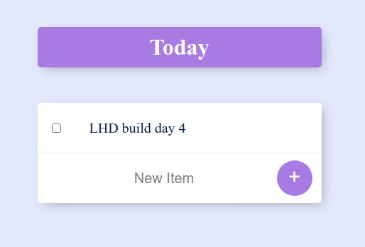todo list – screenshot 1