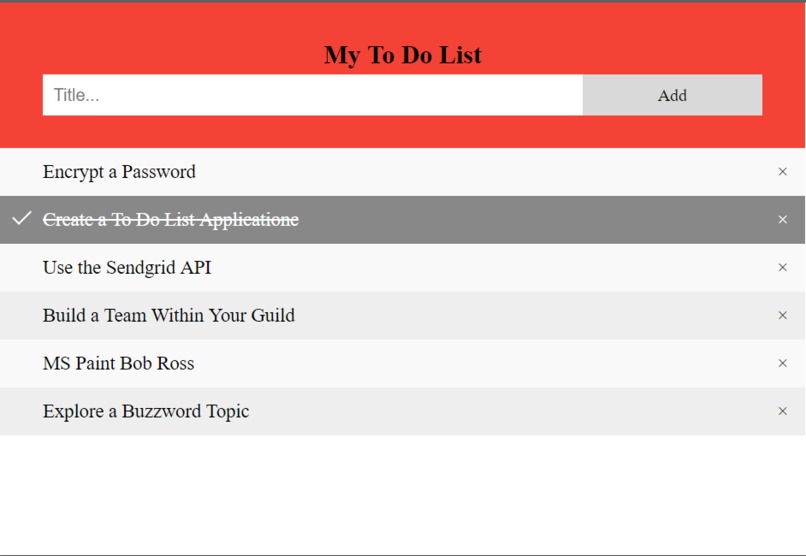 To-do-List – screenshot 1