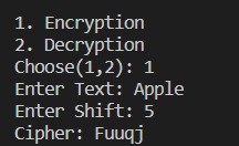 Caesar Cipher Encryption – screenshot 4
