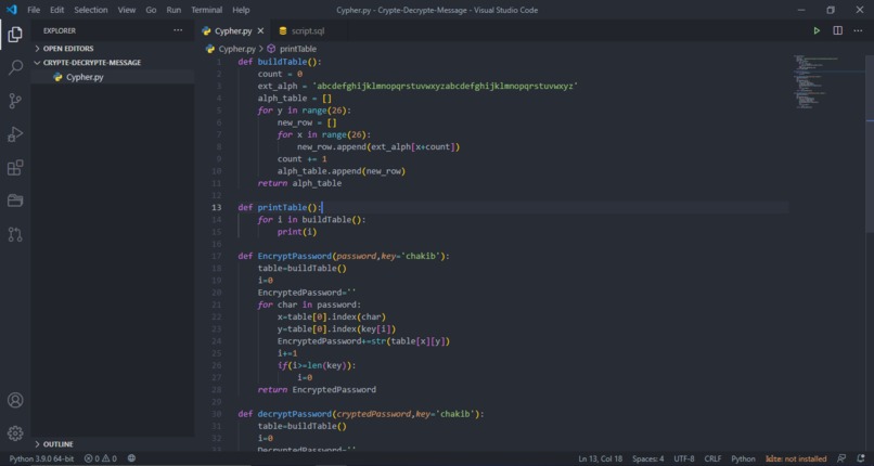 Cypher code – screenshot 1