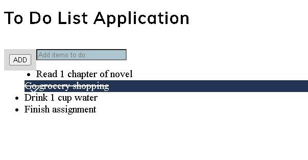 To Do List Application (Bootstrap challenge) – screenshot 1