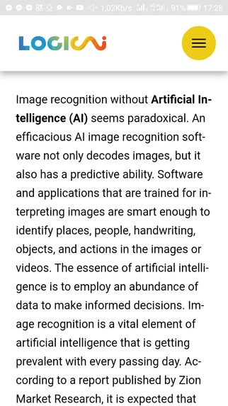 artificial intelligence (image recognition) – screenshot 1