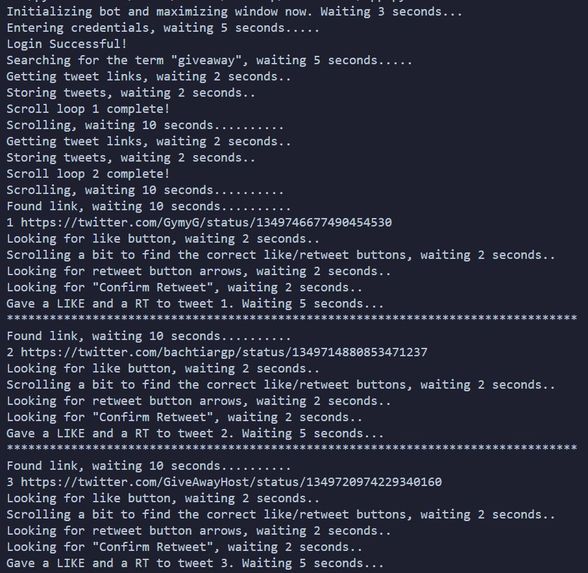 Twitter Bot – screenshot 1