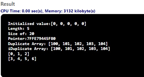 Complete Sorting in D language – screenshot 2