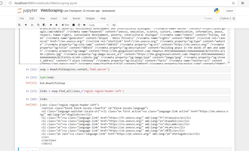 Web Scraping – screenshot 1