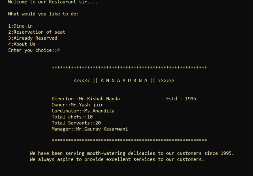 Restaurant bill Management System – screenshot 7