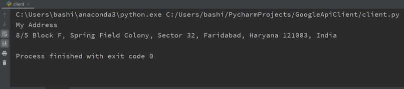 GEOCODING API and PLACES API – screenshot 2