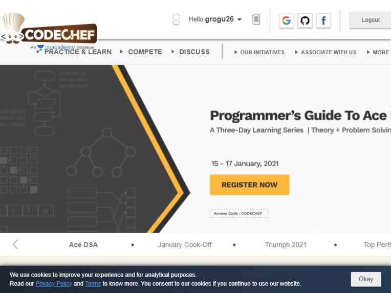 Automate codechef login – screenshot 1