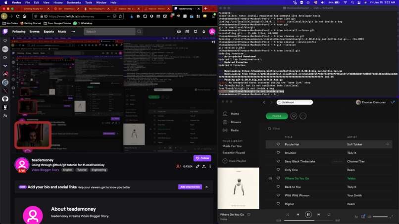 git tutorial stream – screenshot 2